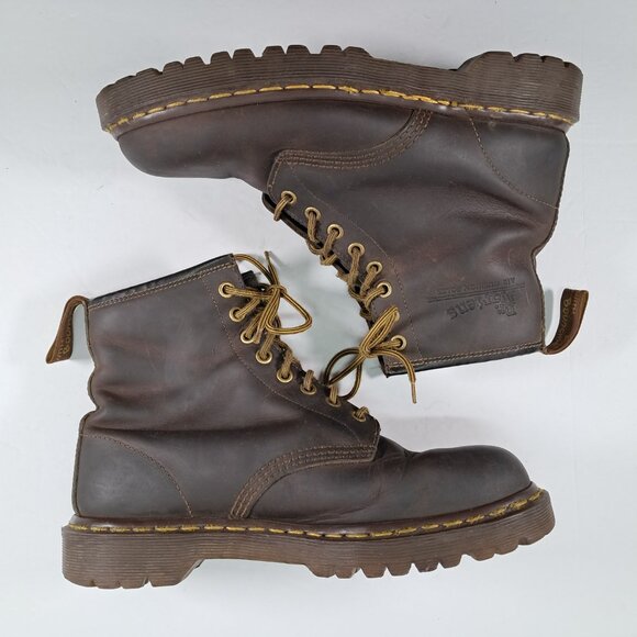 VTG Dr Martens 1460 Boots UK 7, US Men 8 Women 9 Made in England Air Wair Brown - Picture 2 of 16
